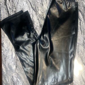 Black Faux Leather Leggings